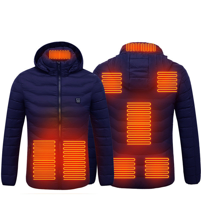 Men's Heated Puffer Jacket with 9 Heat Zones