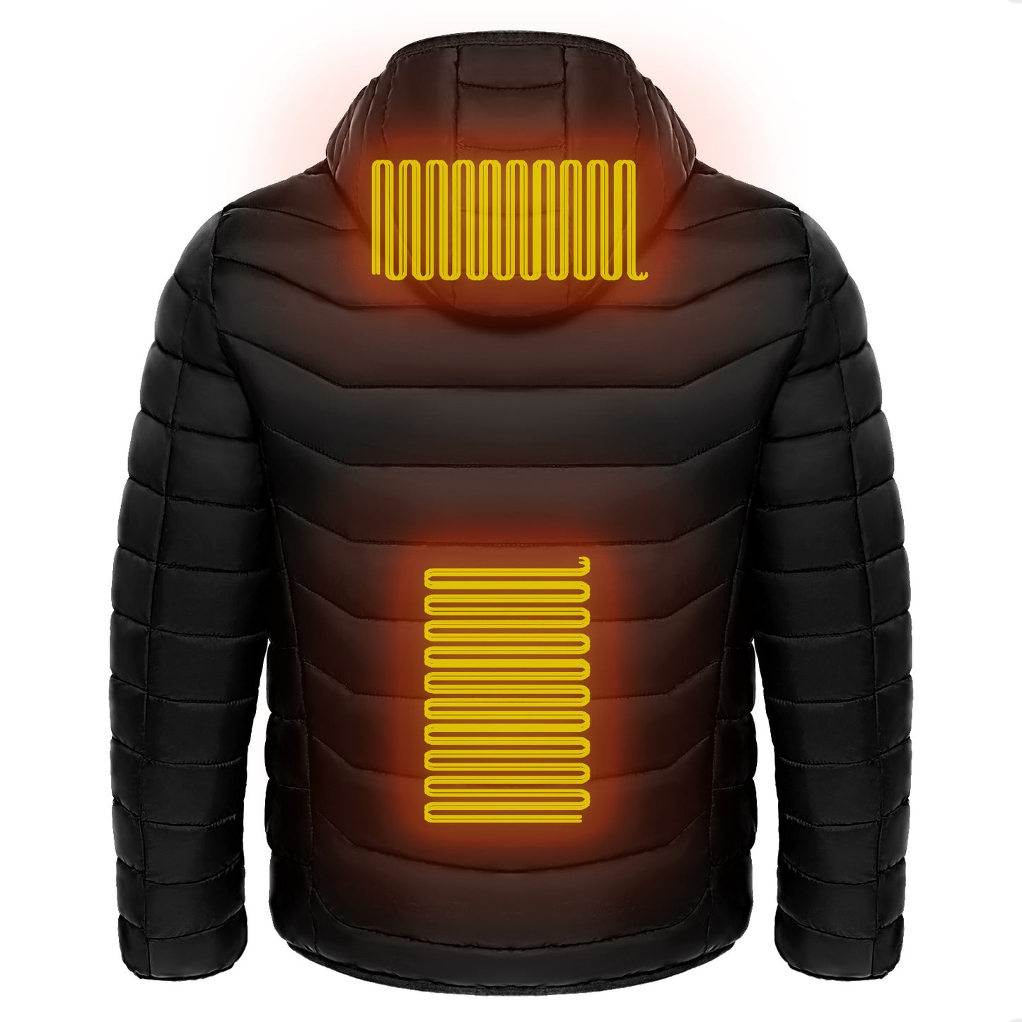 Men's Heated Puffer Jacket with 9 Heat Zones