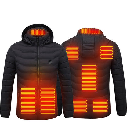 Men's Heated Puffer Jacket with 9 Heat Zones