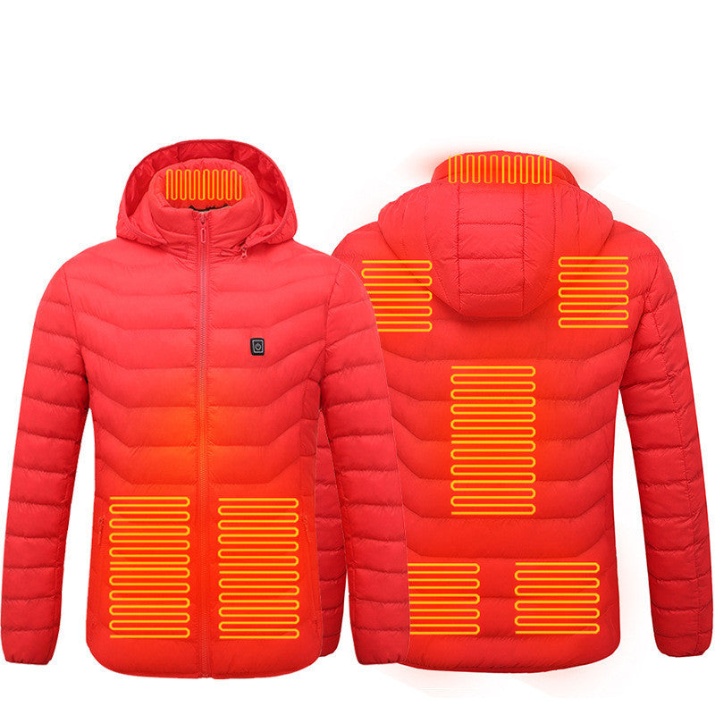 Men's Heated Puffer Jacket with 9 Heat Zones