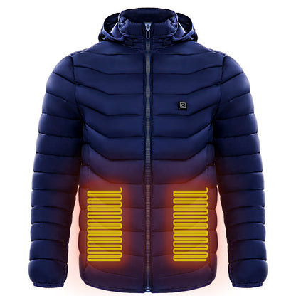 Men's Heated Puffer Jacket with 9 Heat Zones