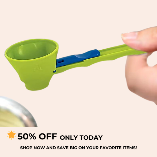 Creative No Spill Measuring Spoon Funnel and EasyPour Scoop