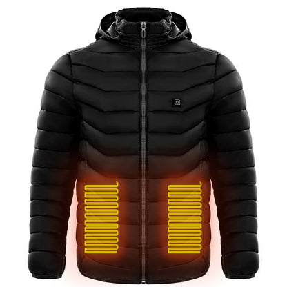 Men's Heated Puffer Jacket with 9 Heat Zones