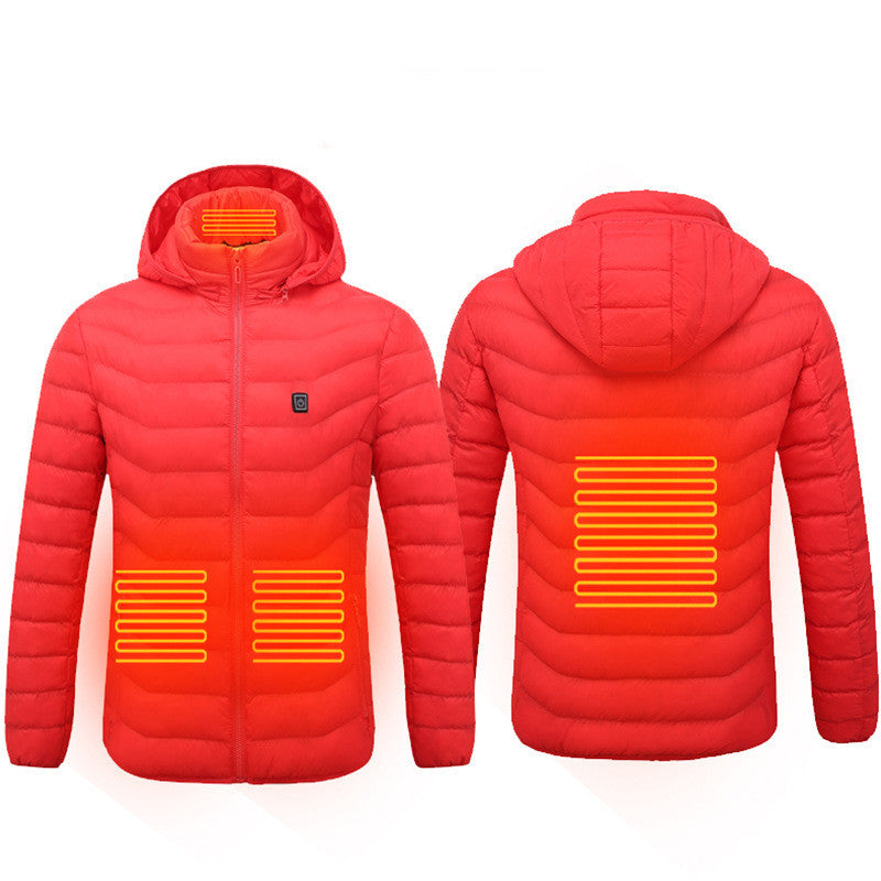 Men's Heated Puffer Jacket with 9 Heat Zones