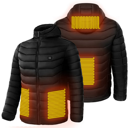 Men's Heated Puffer Jacket with 9 Heat Zones